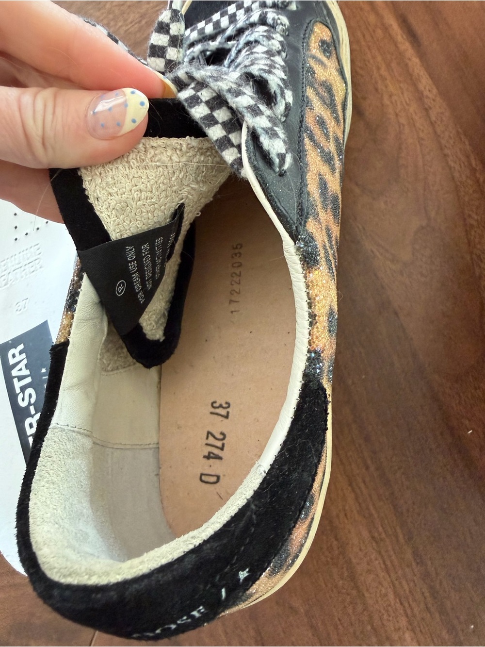 Authentic Golden Goose Crystal Leopard  Superstars- 37 - Picture 5 of 9